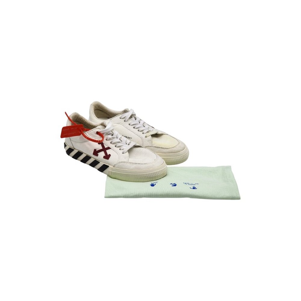 OFF-WHITE Vulc Low Canvas White Red Sneakers EU 40 US 7M 10W